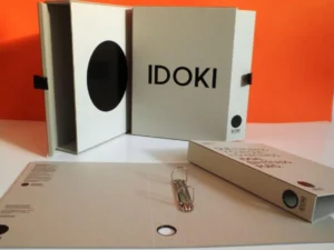 Petaca con carpeta cartón visto estampación