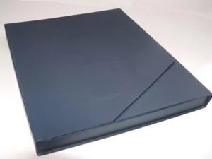 Estuche bandeja solapas cierre ventana corte