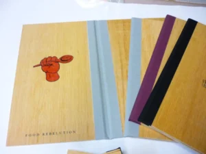 Cartas a fuego negro madera díptico trípticos con tela