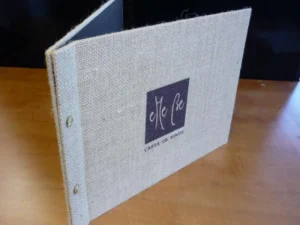 Carta Eme Be arpillera impresa