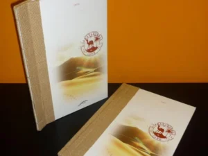 Encuadernado costura japonesa cordel sobre arpillera