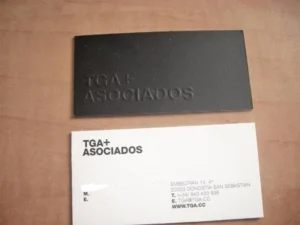 Tarjetas cartón contracolado y huella