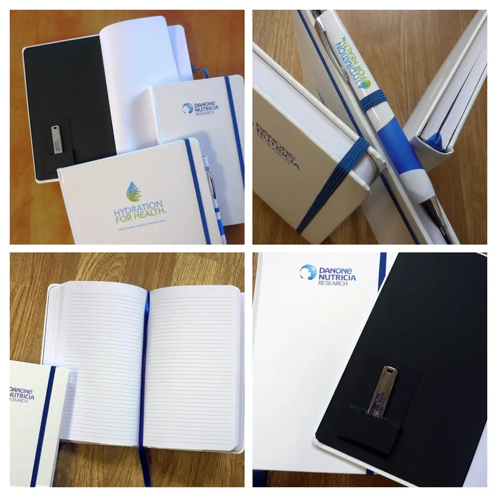 Moleskines simil piel impreso portaboli elastico y porta usb