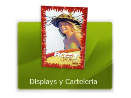Displays y cartelería